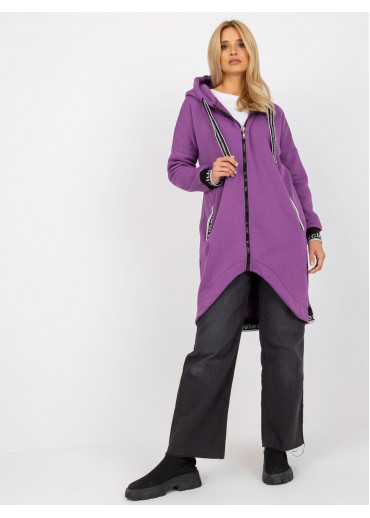 Fialová asymetrická mikina