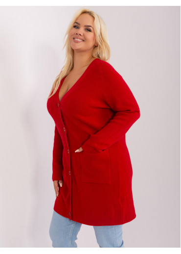 Červený predĺžený sveter