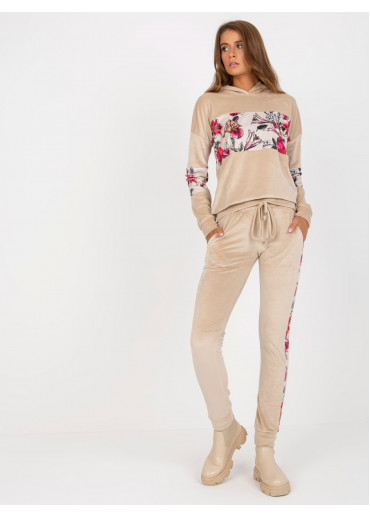 Béžovo hnedá tepláková súprava