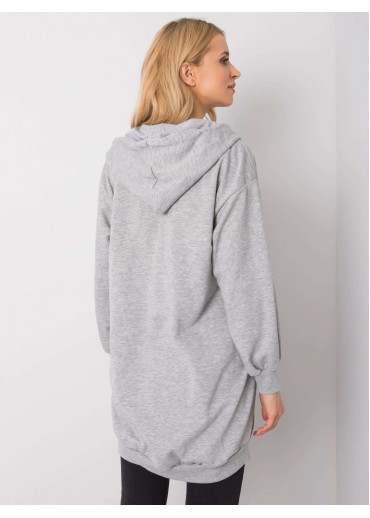 Sivá predĺžená mikina