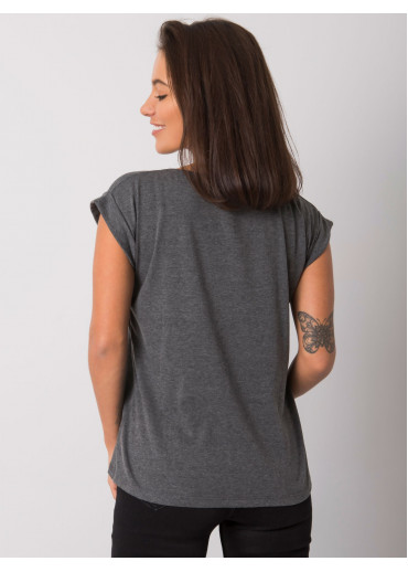 Tmavosivé basic tričko