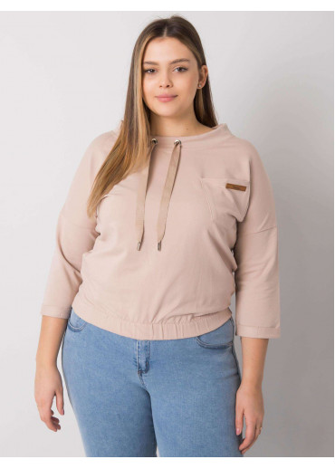 Béžovo hnedá mikina