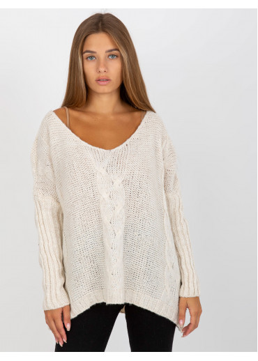 Smotanovo biely pulóver