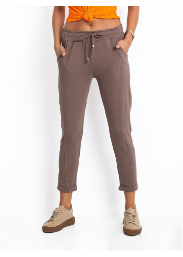 Béžovo hnedé tepláky