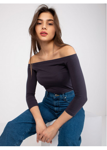 Grafitovo sivé carmen tričko