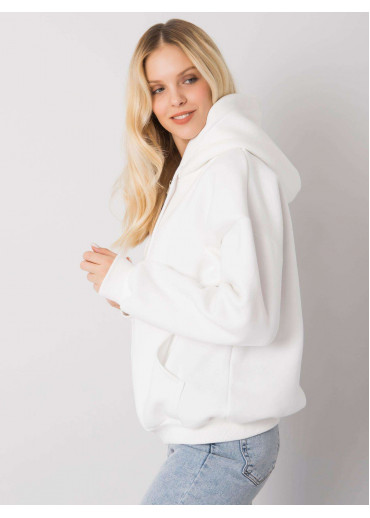Biela mikina s kapucňou