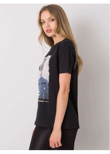 Čierne bavlnené tričko