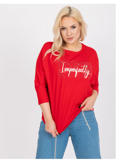 Červené tričko s potlačou