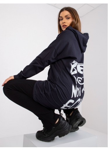 Modrá predĺžená mikina