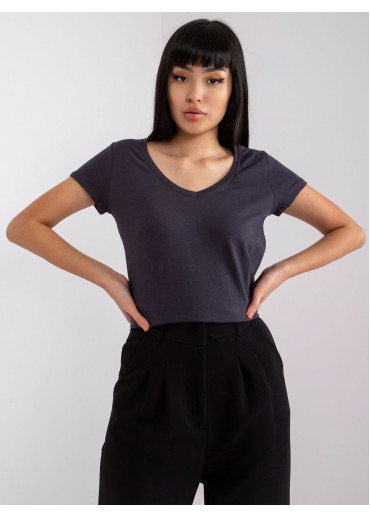 Grafitovo sivé basic tričko