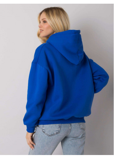 Kobaltovo modrá mikina s kapucňou