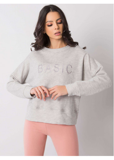 Svetlosivá bavlnená mikina