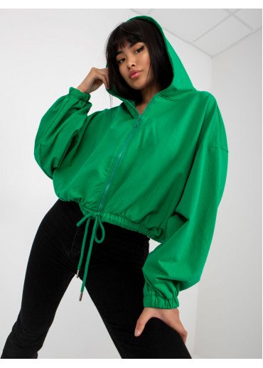 Zelená krátka mikina