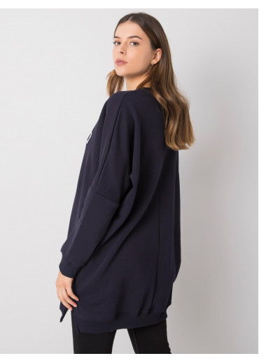 Modrá predĺžená mikina