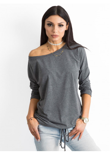 Tmavosivé tričko s dlhým rukávom