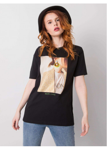 Čierne tričko s potlačou