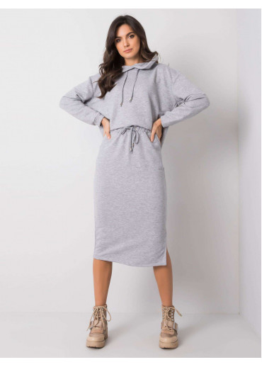 Sivá teplákova súprava so sukňou