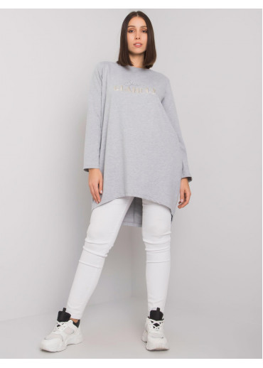 Sivá tunika s potlačou