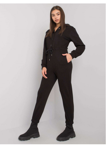 Čierny teplákový overal