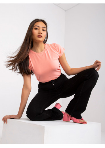 Broskyňovo ružové basic tričko