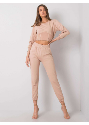 Béžovo hnedá tepláková súprava