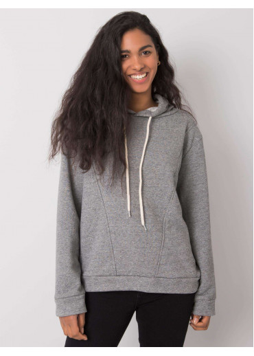 Sivá mikina s kapucňou