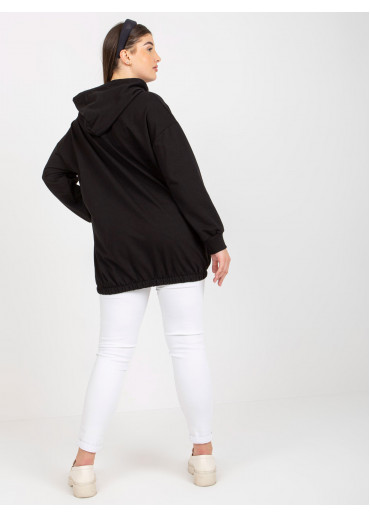 Čierna mikina s kapucňou