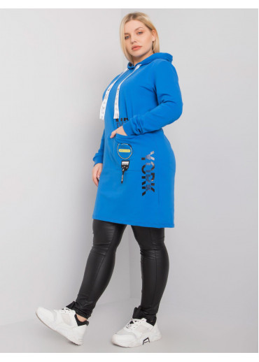 Modrá tunika s potlačou