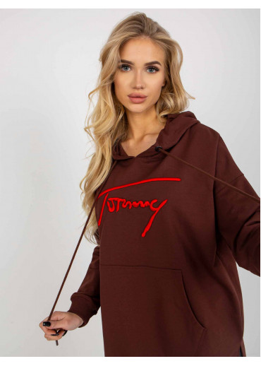 Hnedá mikina s kapucňou