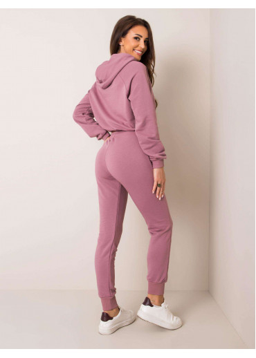 Tmavopúdrovo ružová tepláková súprava