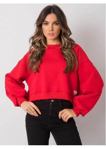 Červená crop top mikina