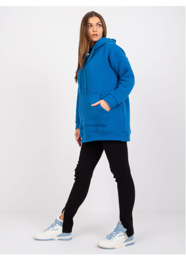 Modrá predĺžená mikina