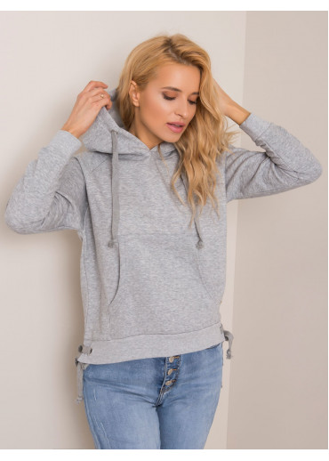 Sivá mikina s kapucňou