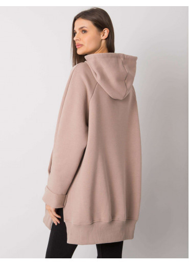 Béžovo hnedá mikina s kapucňou