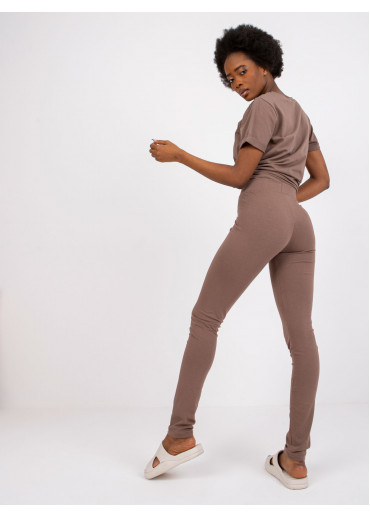 Béžovo hnedé legíny