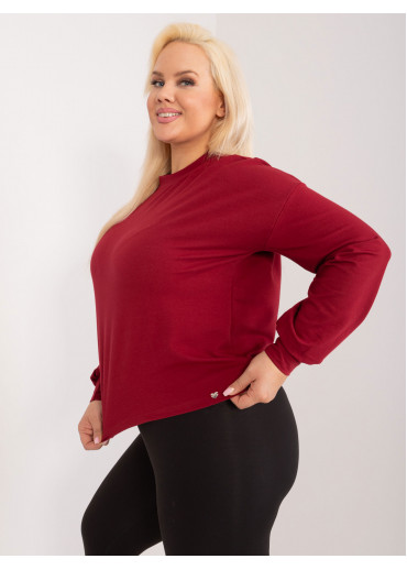 Bordovo červená mikina