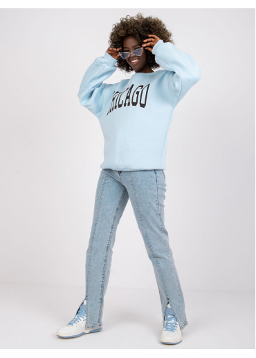 Svetlomodrá oversize mikina