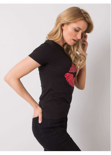 Čierne bavlnené tričko