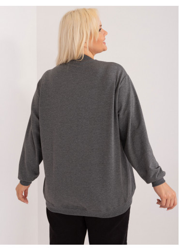 Tmavosivá bavlnená mikina