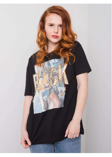 Čierne tričko s potlačou