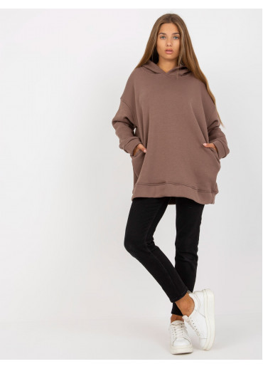 Hnedá oversize mikina