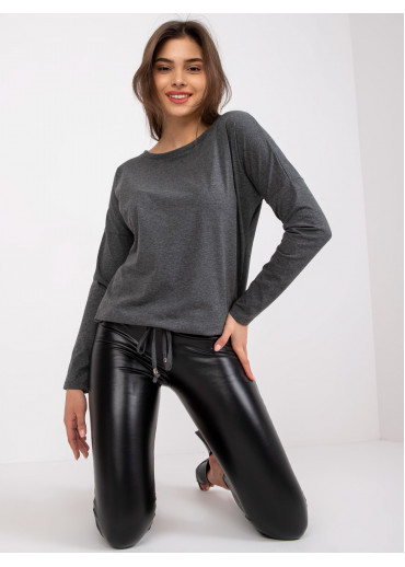 Tmavosivé tričko s dlhým rukávom