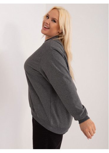 Tmavosivá bavlnená mikina