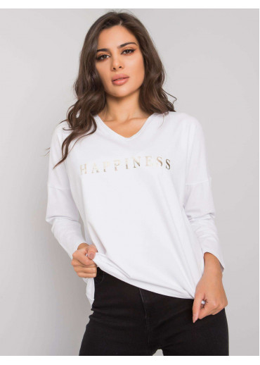 Biele tričko s dlhým rukávom