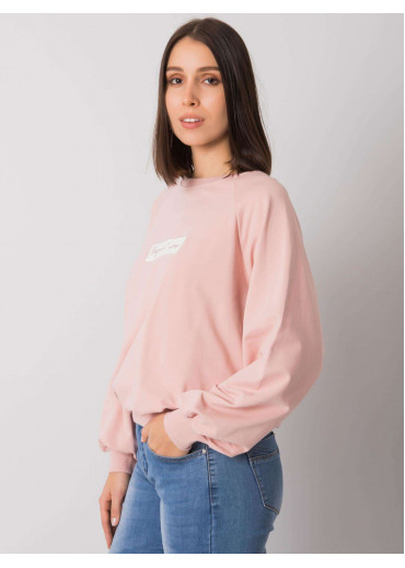 Tmavopúdrovo ružová basic mikina