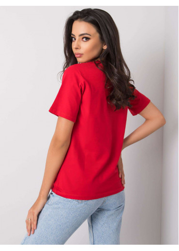 Červené bavlnené tričko