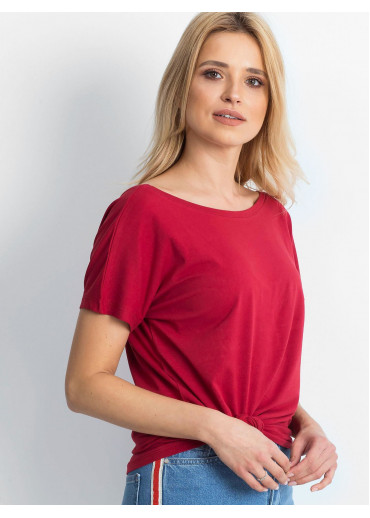 Bordovo červené basic tričko