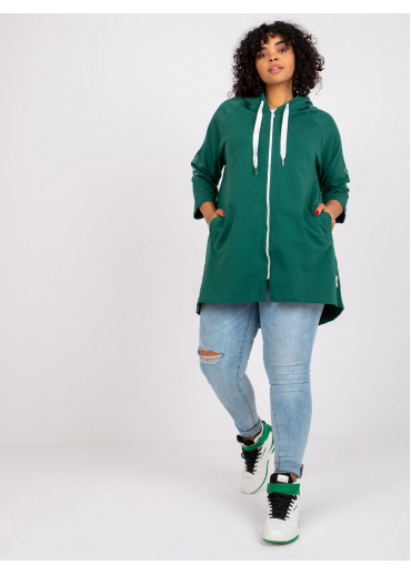 Tmavozelená mikina na zips