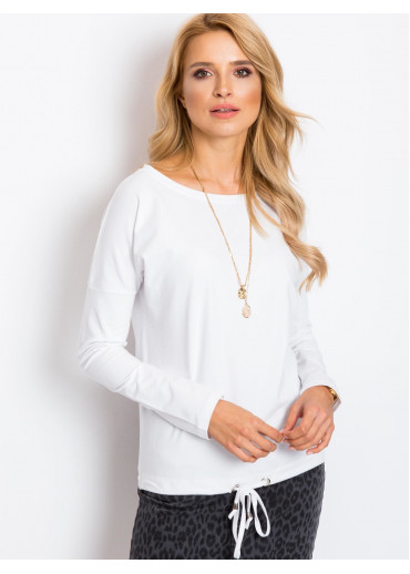 Biele tričko s dlhým rukávom