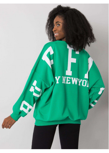 Zelená mikina s potlačou